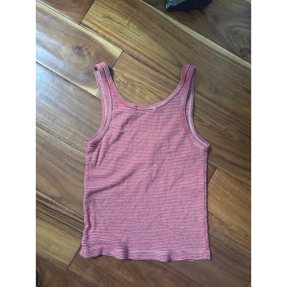 Brandy Melville Red White Striped Tank Top – One Size Rare Discontinued - Small - Picture 3 of 3